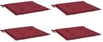 vidaXL Gartenstuhl-Kissen 4 Stk Weinrot 40x40x3 cm Oxford-Gewebe 314021