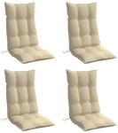 vidaXL Hochlehner-Auflagen 4 Stk Beige Oxford-Gewebe 377612