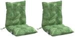 vidaXL Niedriglehner-Auflagen 2 Stk Blattmuster Oxford-Gewebe 377728