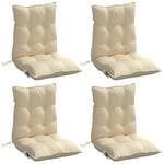 vidaXL Niedriglehner-Auflagen 4 Stk Beige Oxford-Gewebe 377681
