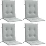 vidaXL Niedriglehner-Auflagen 4 Stk Melange Hellgrau 100x50x4cm Stoff 4002446