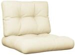 vidaXL Palettenkissen 2-Tlg Creme Stoff 360647