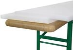 Beautissu Konstanz Schaumstoffrohling f&uuml;r Bierbank 2x25x220cm Wei&szlig; 2tlg