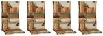 Beo Sitzauflage Hochlehner Glasgow 4er-Set Beige-Natur