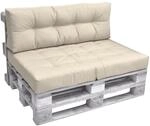 Beautissu ECO Elements Palettenkissen Sitz + R&uuml;cken Natur 1tlg