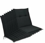 Beautissu 8er Set Niedriglehner Auflagen Base NL 100x50cm Graphit
