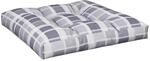vidaXL Palettenkissen Grau Karomuster 80x80x12 cm Stoff 360505
