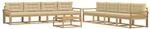 vidaXL Outdoor-Sofagarnitur 9 Stk Wei&szlig; und Beige 79 x 79 x 37 cm 3386237