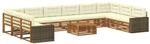 vidaXL Sofagarnituren mit Kissen 11 Stk Massivholz Akazie 3383938