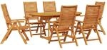 vidaXL Garten Essgruppe 7 Stk Braun Massivholz Akazie 3375719