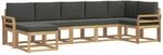 vidaXL Outdoor-Sofagarnitur 7-Tlg Wei&szlig; und Anthrazit Polyester 3387946
