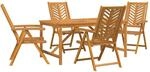 vidaXL 5-Teiliges Garten Esszimmer Set Massivholz Akazie 3154123
