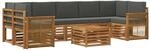 vidaXL Outdoor-Sofagarnitur mit Kissen 8 Stk Natur und Anthrazit 3384148