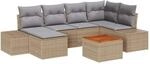 vidaXL Garten-Sofa-Set 7-Tlg Beige Hellgrau 3356649