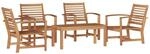 vidaXL Gartensofa-Set 5 Stk Natur Massivholz Teak 3356861