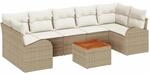 vidaXL Garten-Sofa-Set 8-Tlg Beige Wei&szlig; 3356216