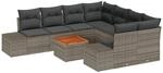 vidaXL Garten-Sofa-Set 9-Tlg Grau 3356606