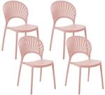 Beliani Esszimmerstuhl Rosa 51x46x83