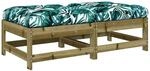 vidaXL Gartenhocker mit Kissen 2 Stk Kiefernholz Impr&auml;gniert 825589