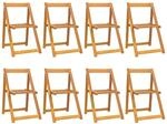 vidaXL Klappbare Gartenst&uuml;hle 8 Stk Massivholz Akazie 3104965