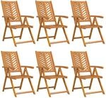 vidaXL Gartenst&uuml;hle 6 Stk Verstellbar Massivholz Akazie 3154135