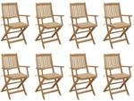 vidaXL Klappbare Gartenst&uuml;hle mit Kissen 8 Stk Massivholz Akazie 3075088
