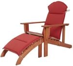 DELUKE Adirondack-Stuhl MARKUS mit Auflage Natur Eukalyptus Liegestuhl...