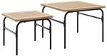 vidaXL Outdoor-Satztische 2 Stk Braun und Schwarz Stahl 4009307