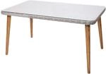 MCW Poly-Rattan Esstisch H65 150x90cm Grau