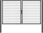Doppeltor Flexo Plus 300 cm x 180 cm Pfosten 100 cm x 100 cm Anthrazit