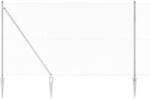 vidaXL Zaunpfosten Silber 10 x 1,5 m 40 x 40 mm Maschen Stahl 3351208