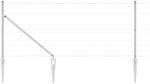 vidaXL Zaunpfosten Galvanisiert 50 x 1 m Stahl 3351449