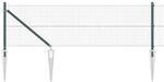 vidaXL Zaunpfosten Gr&uuml;n 10 x 0,8 m 19 x 19 mm Maschen Stahl und PVC 3352043