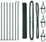 vidaXL Zaunpfosten Gr&uuml;n 10 x 0,8 m 25 mm Masche Stahl und PVC 3353477