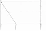 vidaXL Zaunpfosten Silber 10 x 1,6 m 60 x 60 mm Maschenweite Stahl 3351217