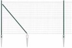vidaXL Zaun mit Pfosten Gr&uuml;n 1,2 x 25 m Stahl und PVC 3350585