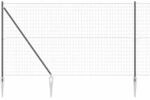 vidaXL Zaun mit Pfosten Grau 1,5 x 10 m Stahl 3350707