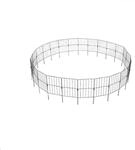 Costway 25 St&uuml;ck Dekorativer Gartenzaun Zaun Garten 60 cm Hoch Schwarz