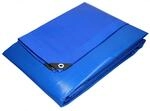 ECD Germany Abdeckplane mit Alu-&Ouml;sen PE Wasserdicht 2 x 3 m Blau