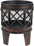 tepro Feuerstelle Gracewood 42 x 53 x 42 cm (B x H x T) Schwarz/Bronze