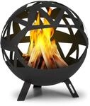 Blumfeldt Colima Feuerschale &Oslash; 66 cm Kugelform mit Holzkohlerost & Ascheschale