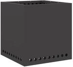 vidaXL Rauchfreier Feuerkorb Schwarz 48 x 48 x 50 cm Stahl 858986
