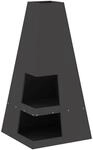 vidaXL Feuerstelle Schwarz 50 x 50 x 100 cm Stahl 858948