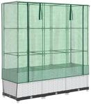 vidaXL Hochbeet mit Gew&auml;chshaus-Aufsatz Rattan-Optik 120x40x138 cm 2159214
