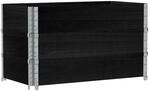 vidaXL Pflanzkasten Schwarz 100x50 cm Massivholz Kiefer 3295428