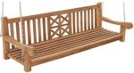 DELUKE Schaukelbank TABEL Holz Teak 200x70x61cm H&auml;ngebank Gartenschaukel Zum