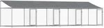 vidaXL Hundezwinger mit Dach und T&uuml;ren Grau 8x2x2 m Verzinkter Stahl 3209565