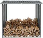 vidaXL Brennholzlager Verzinkter Stahl 172 x 91 x 154 cm Grau