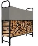 GARMIO Kaminholzregal Metall Holzunterstand Abdeckung Stapelhilfe 130x30x117cm