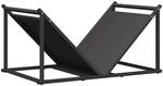 vidaXL Brennholzregal Schwarz 70x43x34,5 cm Kaltgewalzter Stahl 864173
